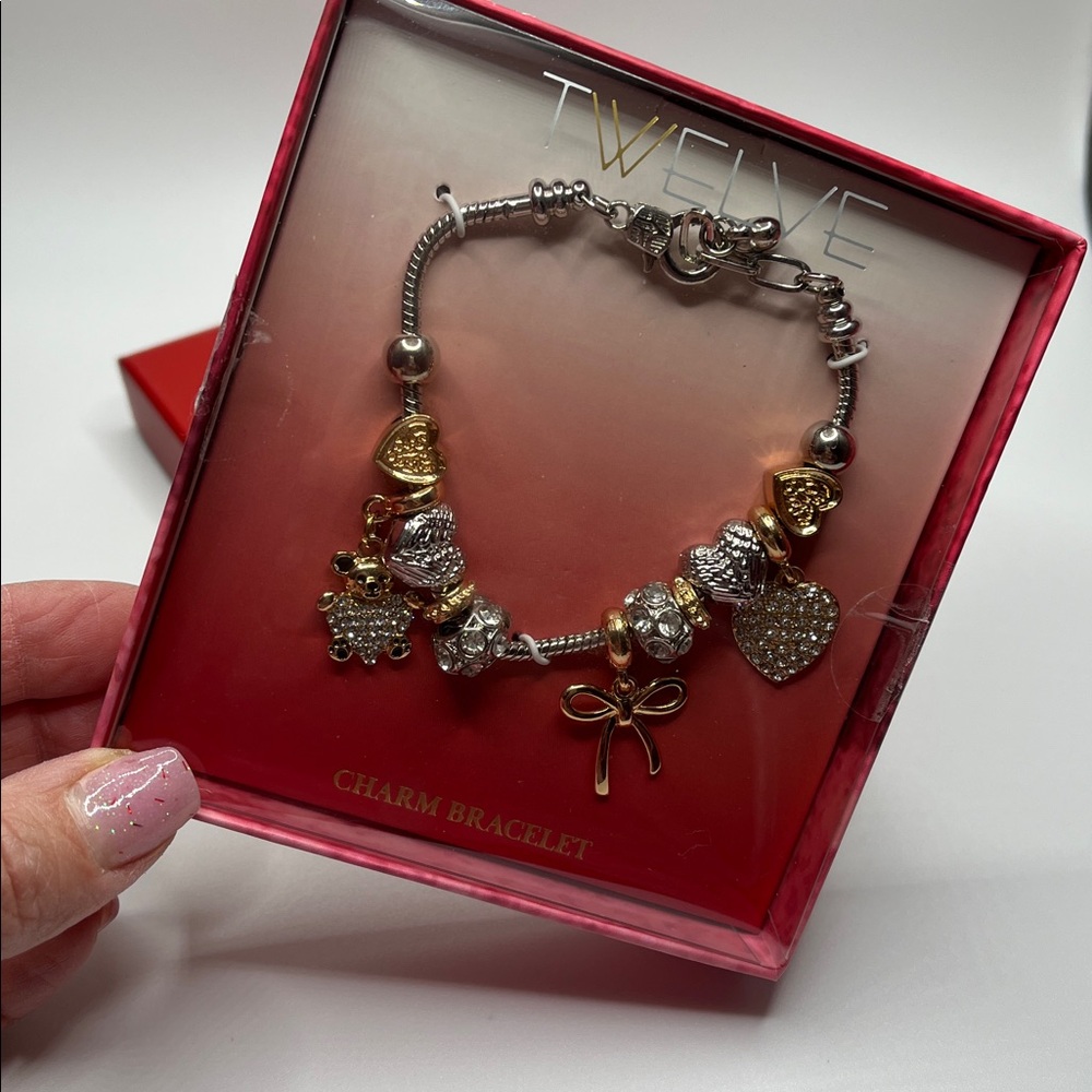 Twelve Gold and Silver Charm Bracelet NIB - Picture 5 of 6